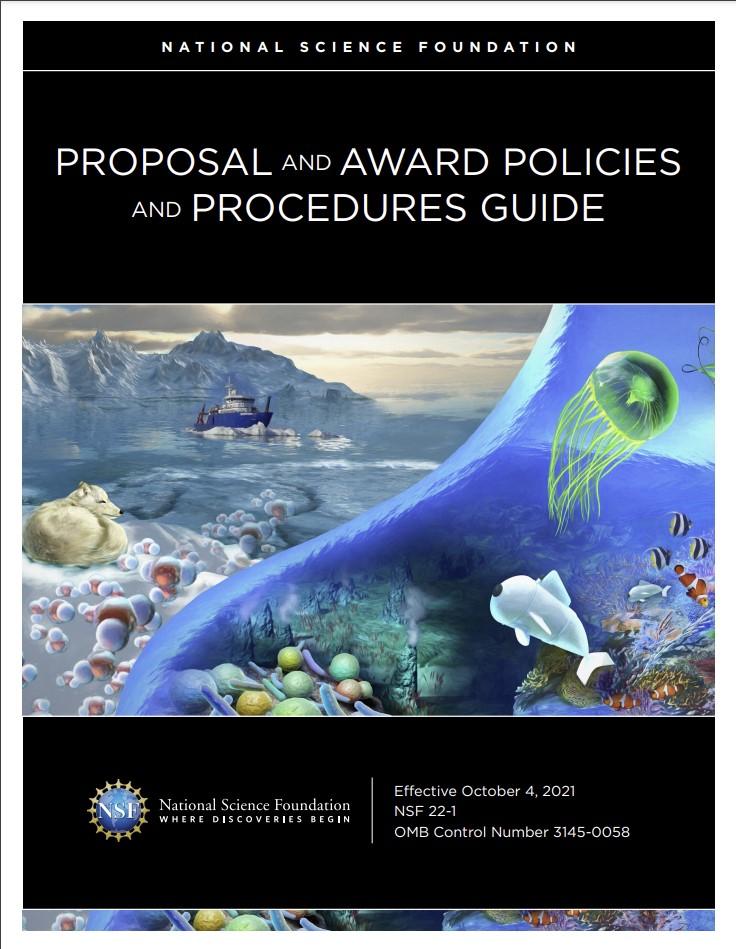 Cover of the NSF publication, the PAPPG